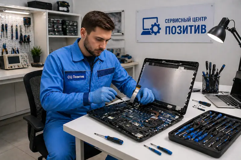 Замена шлейфа матрицы ноутбука в Слободском