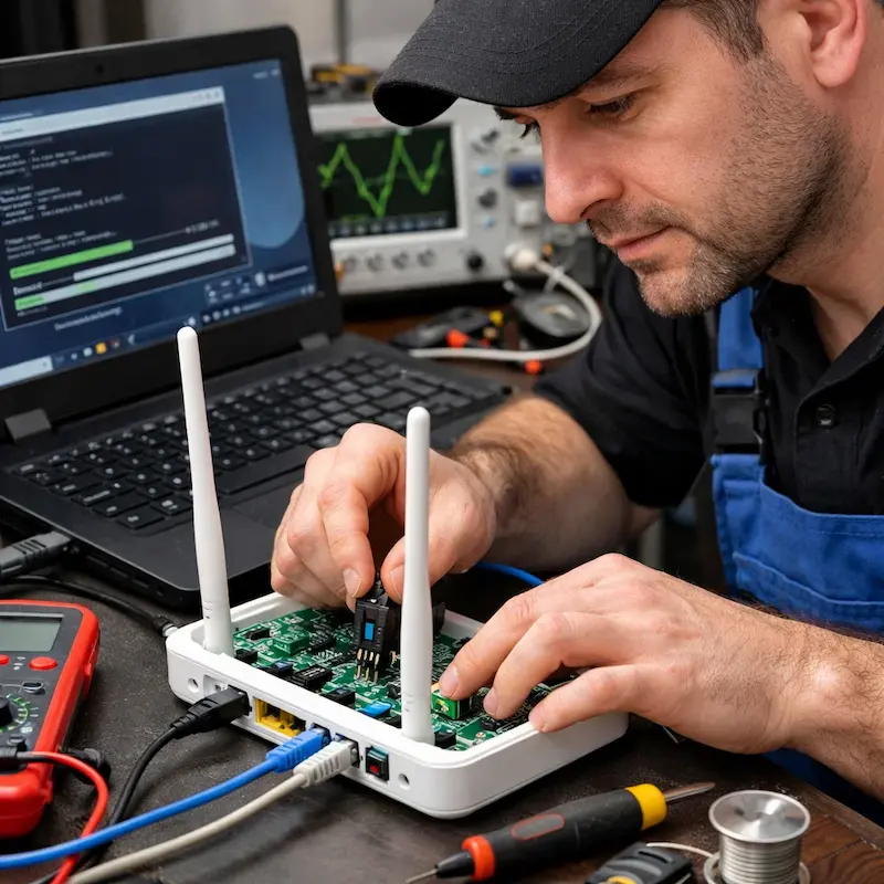 Перепрошивка WiFi роутера в Слободском