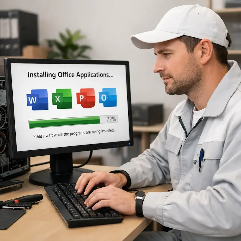 установка офисных программ на компьютер в Слободском