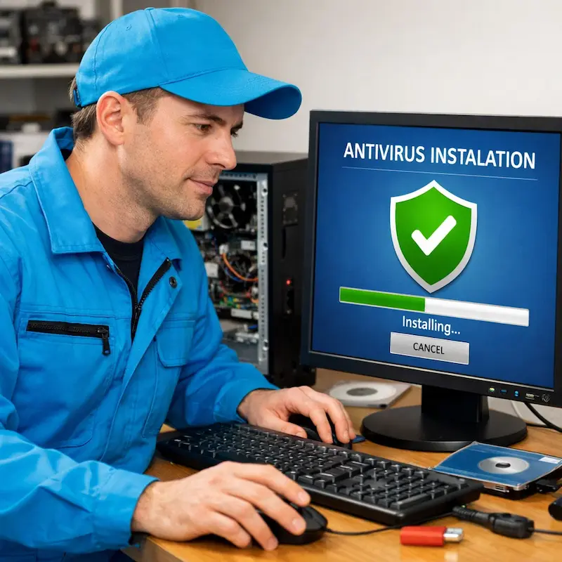 Установка антивируса на ноутбук в Слободском